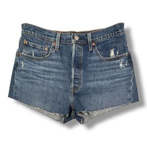 Levi’s 501 Denim Jean Button Fly Cut Off Shorts Size 31